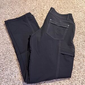 KUHL Pants Womens Black Destroyr Stretch Cargo Outdoor Hiking Pants - 8 Short